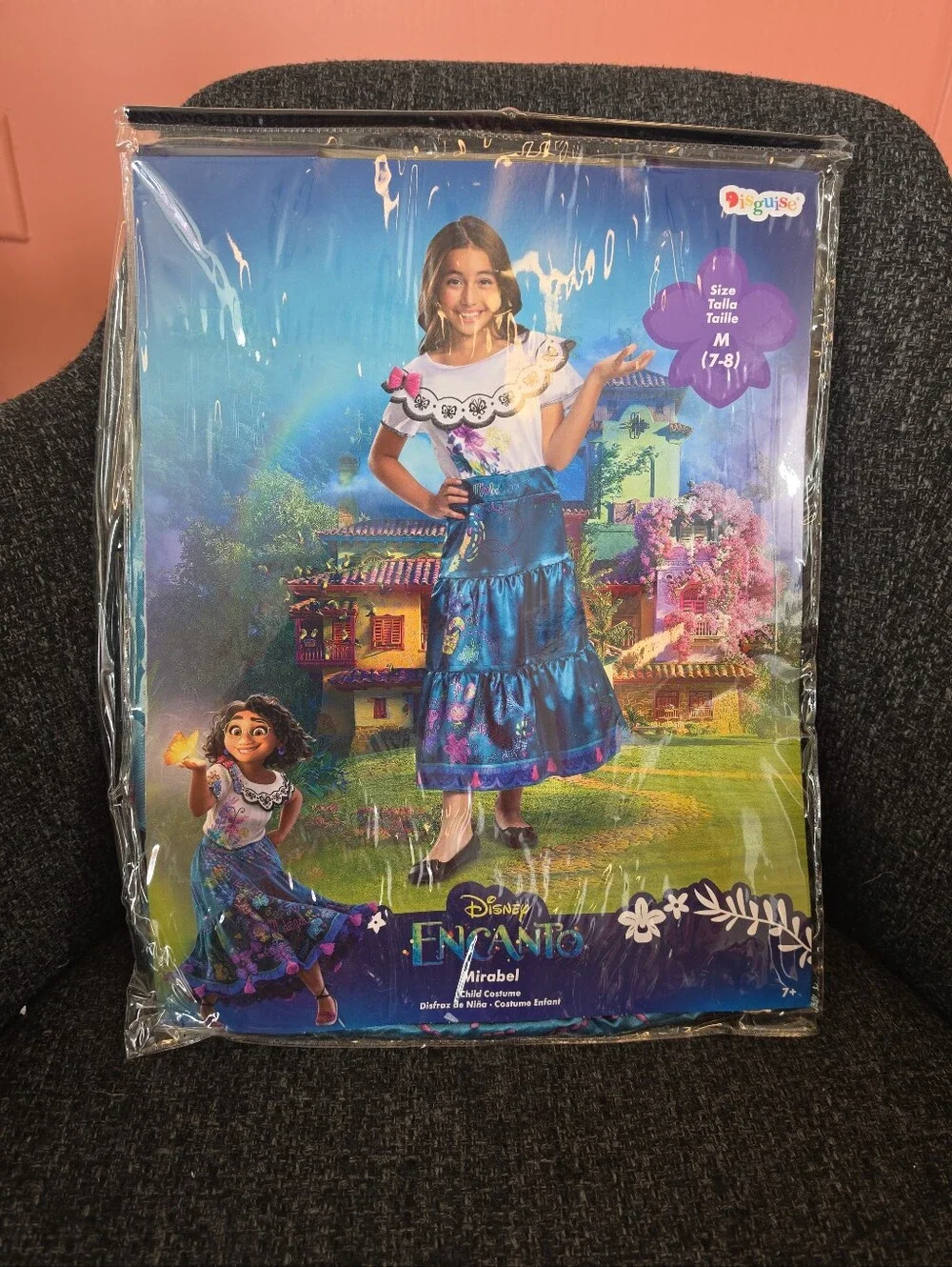 NIP Disguise Girls Size M(7-8) Disney Encanto Mirabel Halloween Costume Dress